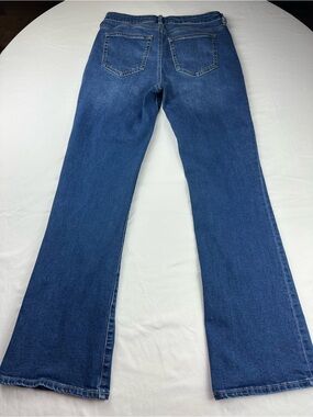 LOFT Bootcut Jeans Medium Wash Stretch Denim Boho Indie Artsy Hippie Flare 4
